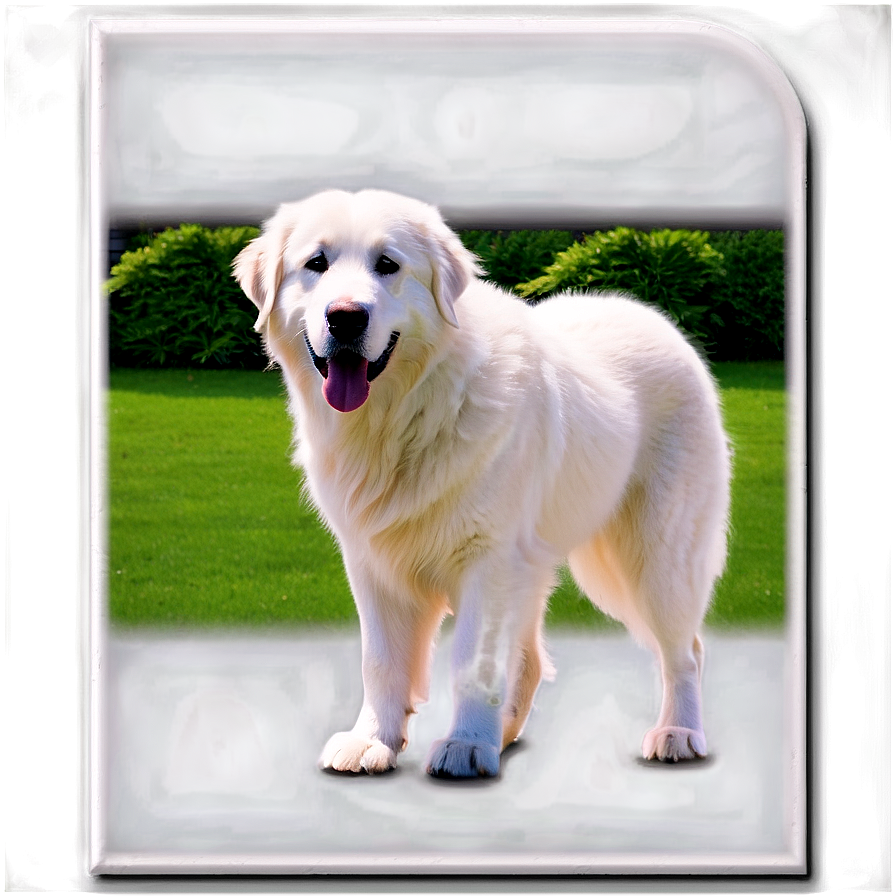 Great Pyrenees In The Garden Png 06292024