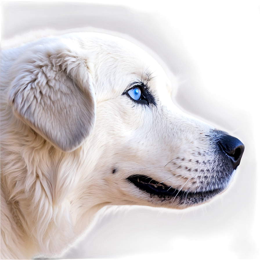 Great Pyrenees With Blue Eyes Png Cti80