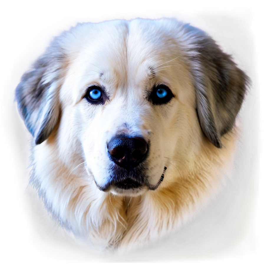 Great Pyrenees With Blue Eyes Png Ljl