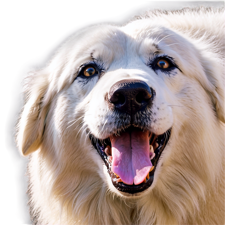 Great Pyrenees With Mountain Background Png 06292024