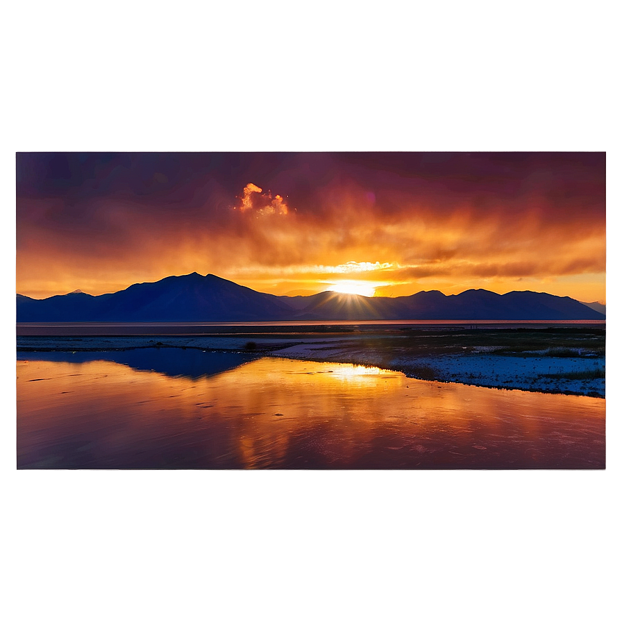 Great Salt Lake Sunset Png Sjp87