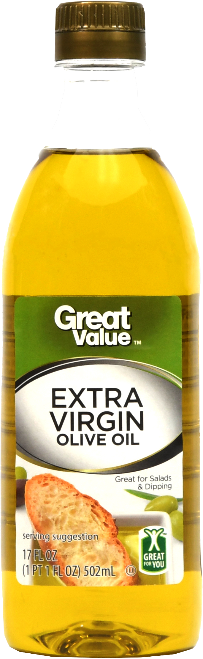 Great Value Extra Virgin Olive Oil Bottle