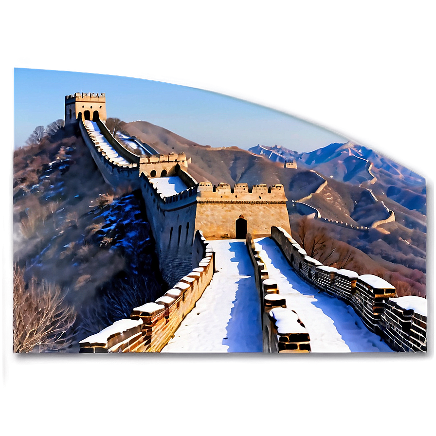 Great Wall Of China Winter View Png 06112024