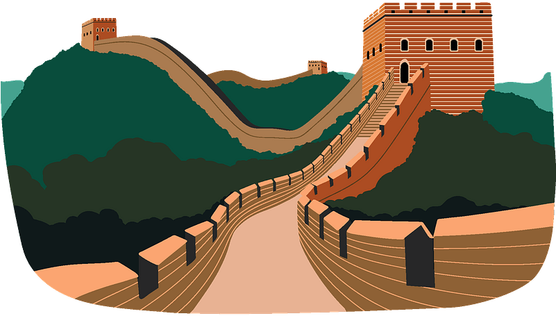 Great Wallof China Illustration