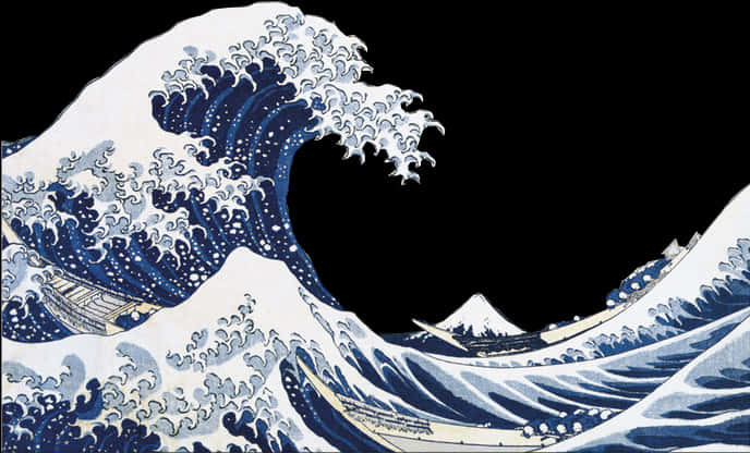 Great_ Wave_ Off_ Kanagawa_ Artwork PNG image with a transparent background, free high-resolution download