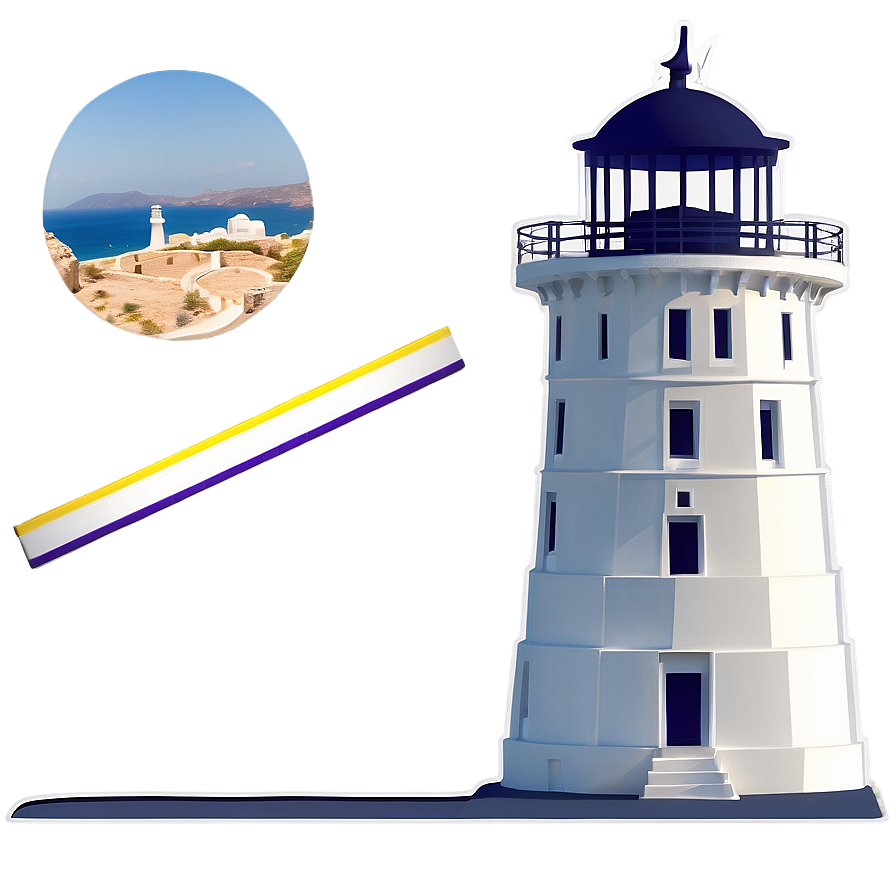 Greek Lighthouse Scene Png 46