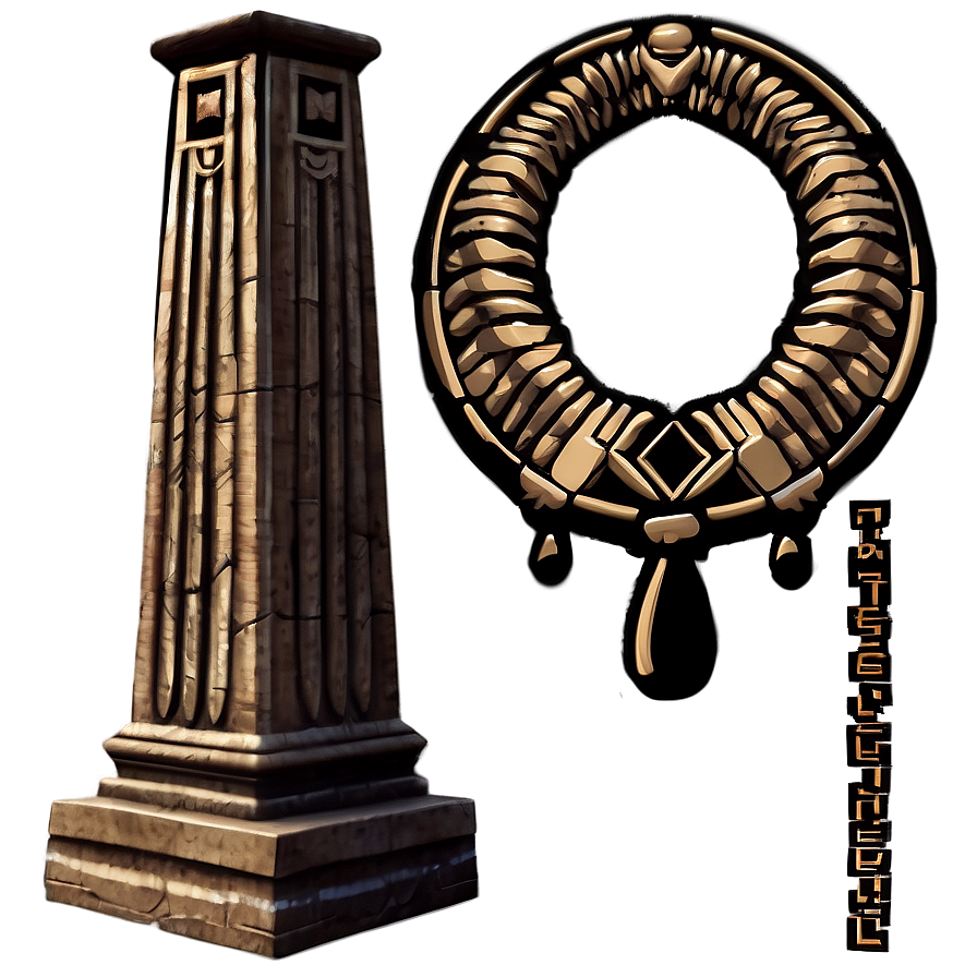 Greek Pillar Outline Png 06212024