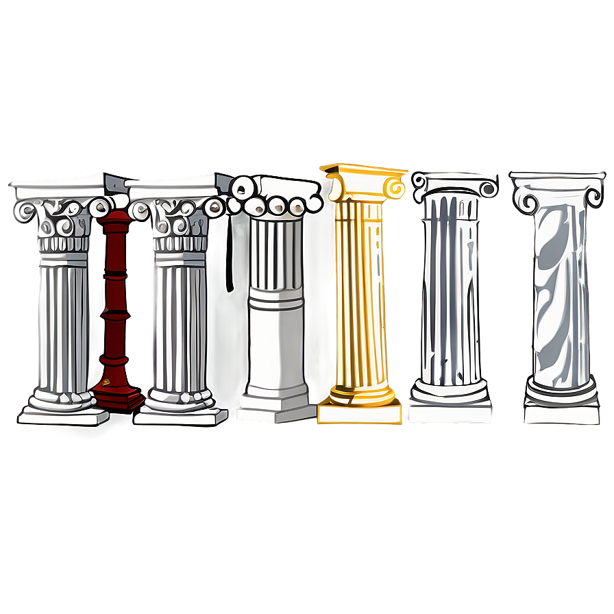 Greek Pillar Outline Png Sry21