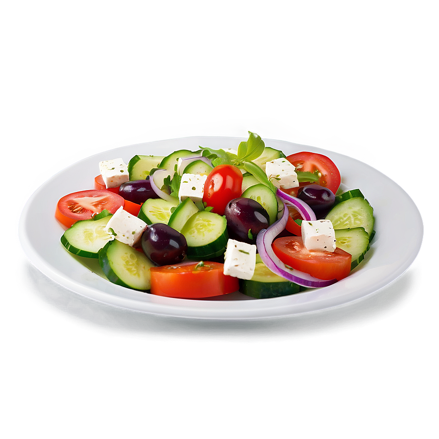 Greek Salad Plate PNG 05232024 PNG image with a transparent background, free high-resolution download