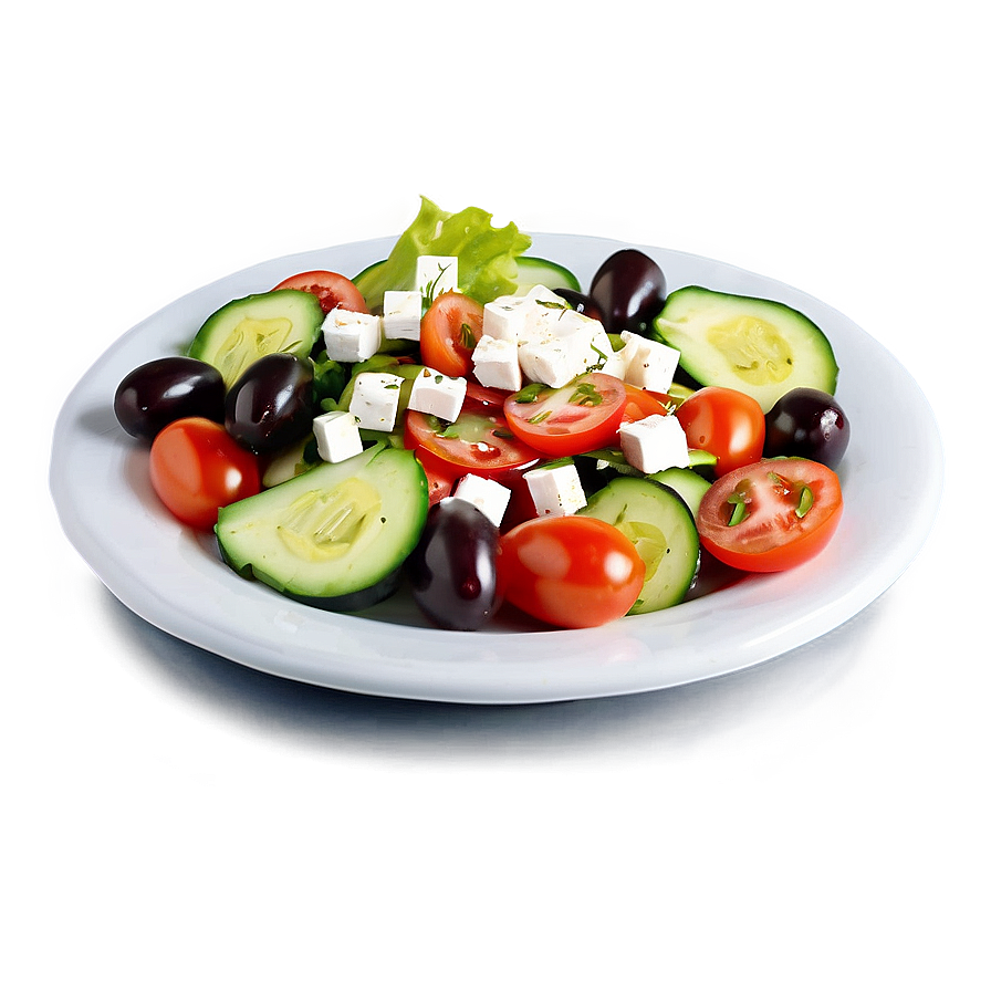 Greek Salad Plate PNG 05232024 PNG image with a transparent background, free high-resolution download