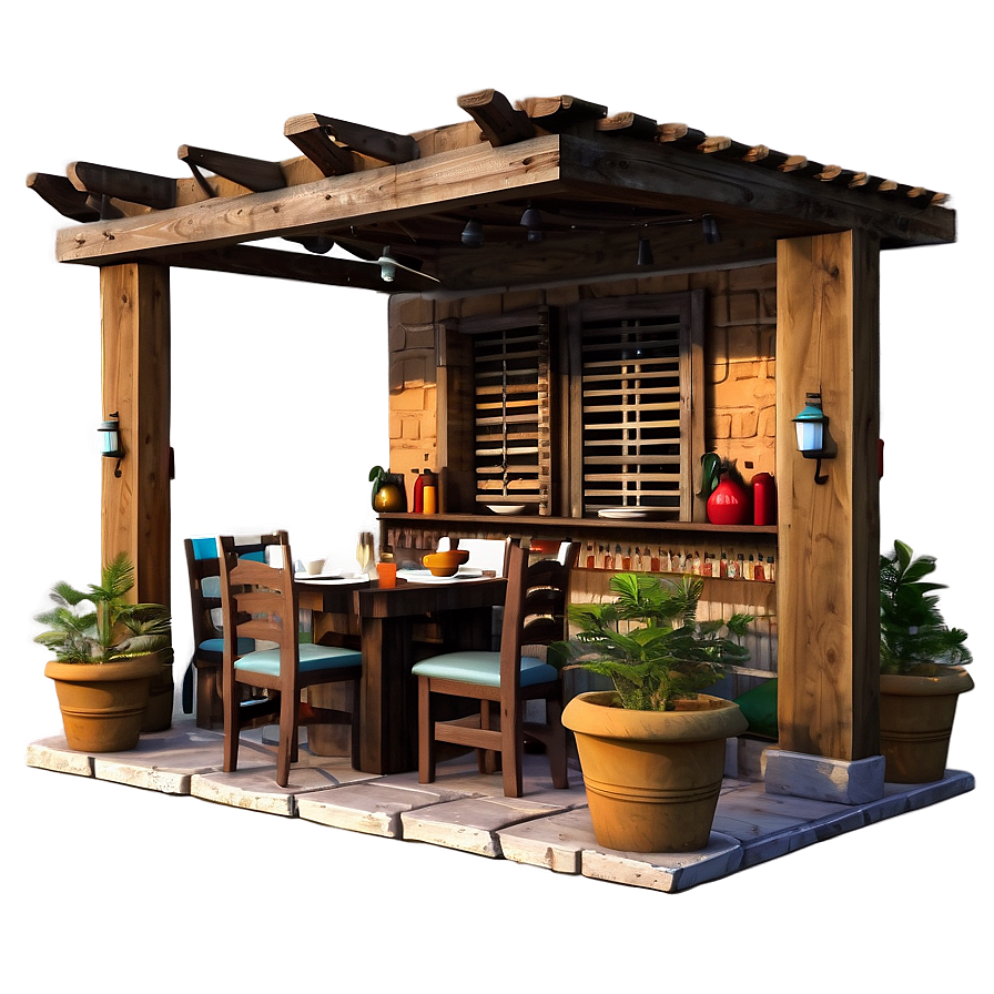 Greek Taverna Scene PNG 06202024 PNG with transparent background