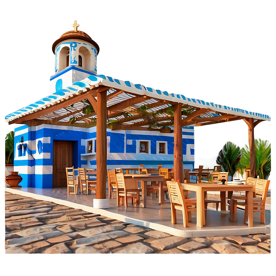 Greek Taverna Scene Png Oro92