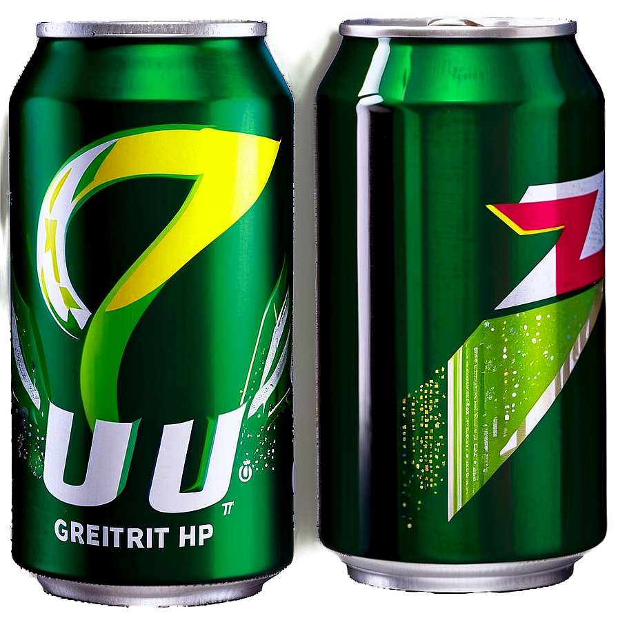 Green 7 Up Can Art PNG 06262024 PNG image with a transparent background, free high-resolution download