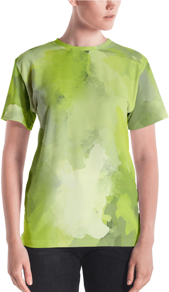 Green Abstract Design Tshirt PNG with transparent background