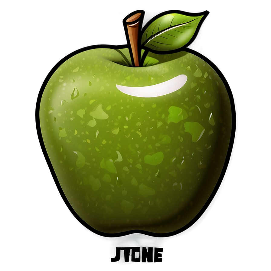 Green Apple Cartoon Png Rip4