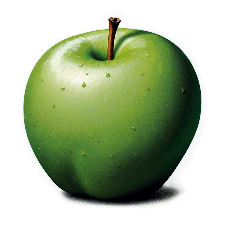 Green Apple Illustration Png Bks96