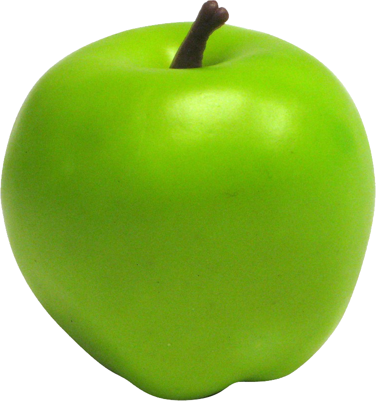 Green Apple Single Fruit PNG with transparent background
