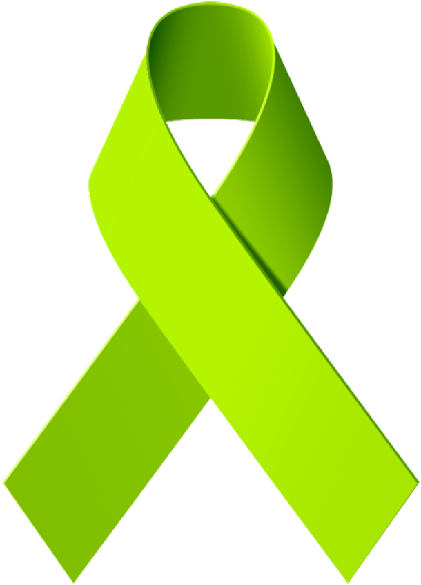 Green Awareness Ribbon PNG with transparent background