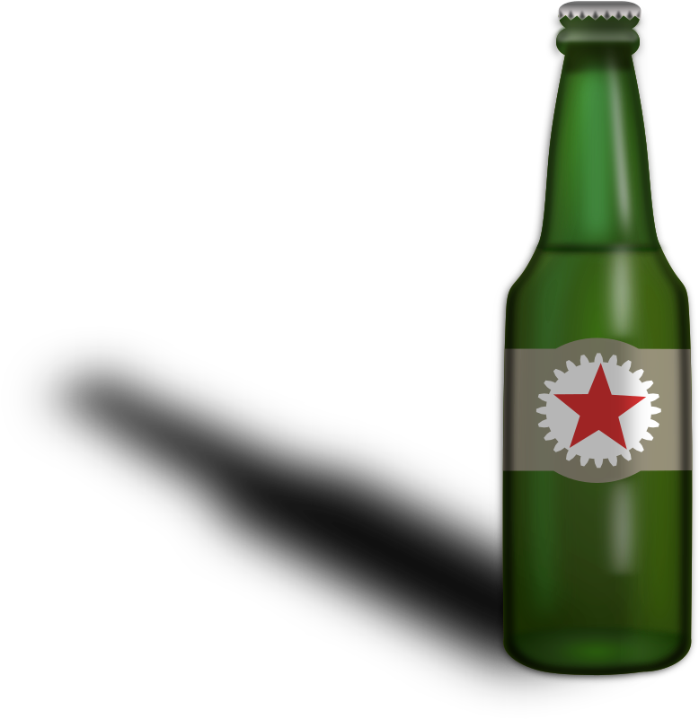 Green Beer Bottlewith Shadow.png PNG image with a transparent background, free high-resolution download