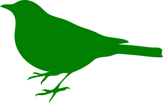 Green Bird Silhouette