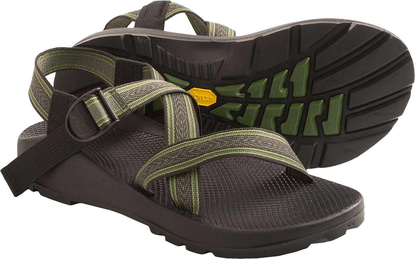 Green Black Sports Sandals