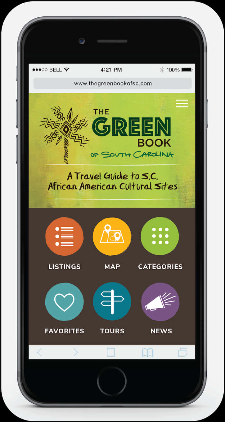 Green Book Of Sc Phone Screen Photo Image - Iphone, HD Png Download PNG with transparent background
