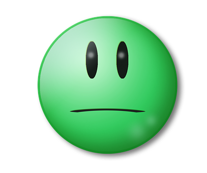 Green Bored Emoji PNG with transparent background