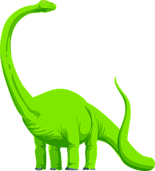 Green Brachiosaurus Cartoon