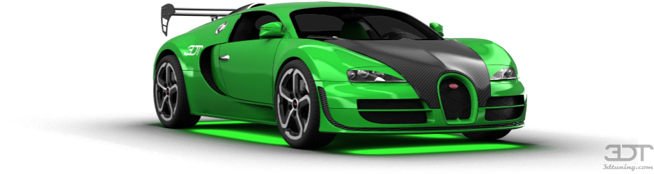 Green Bugatti Veyron Sportscar