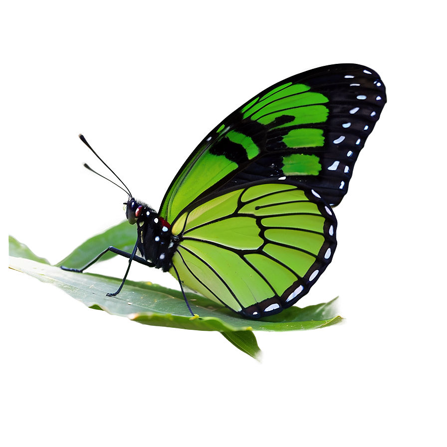 Green Butterfly In Garden Png Fbk