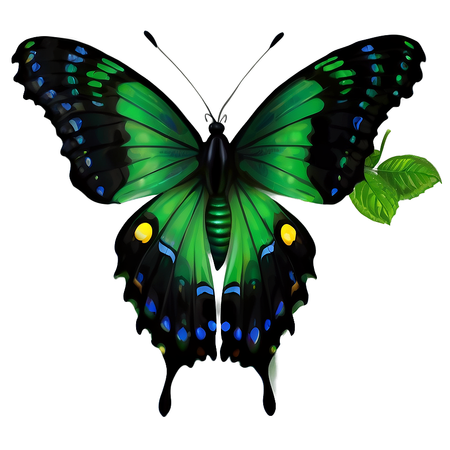 Green Butterfly In Nature Png 06202024