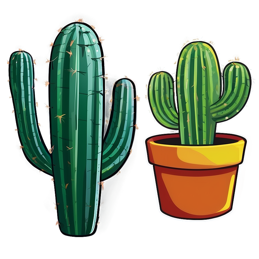 Green Cactus Sticker PNG 63 PNG image with a transparent background, free high-resolution download