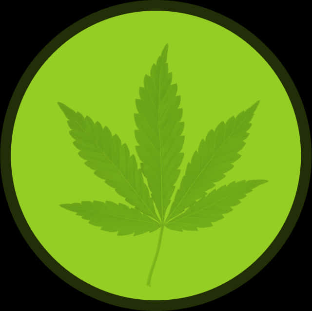 Green Cannabis Leaf Icon