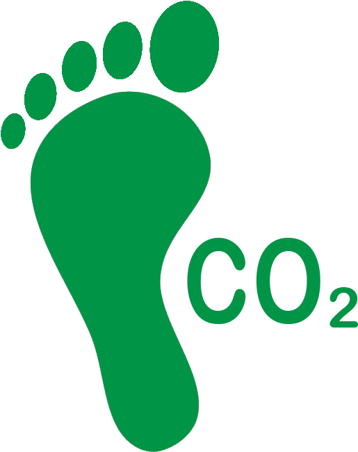 Green Carbon Footprint Icon