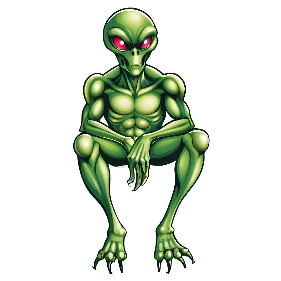 Green Cartoon Alien Png Ukg