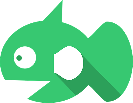 Green Cartoon Fish Vector