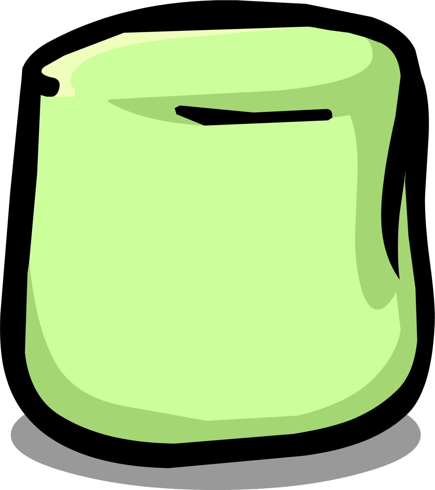 Green Cartoon Marshmallow PNG with transparent background