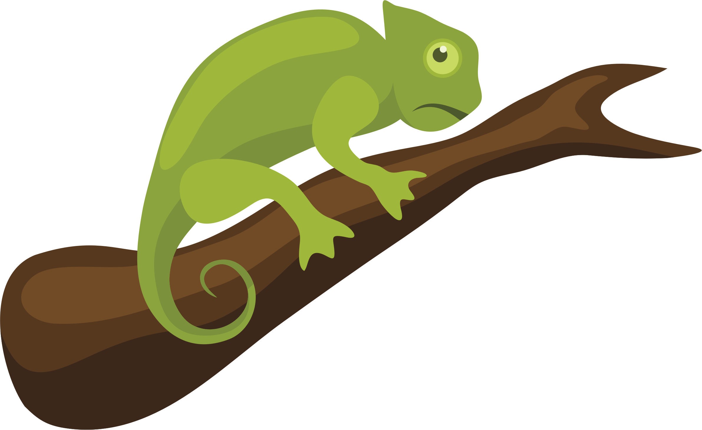 Green Chameleonon Branch