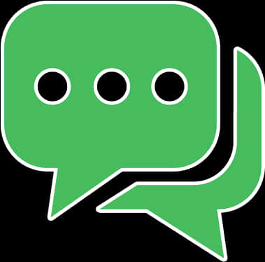 Green Chat Bubble Graphic PNG with transparent background