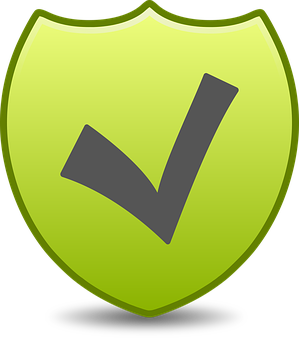 Green Checkmark Shield Icon PNG with transparent background