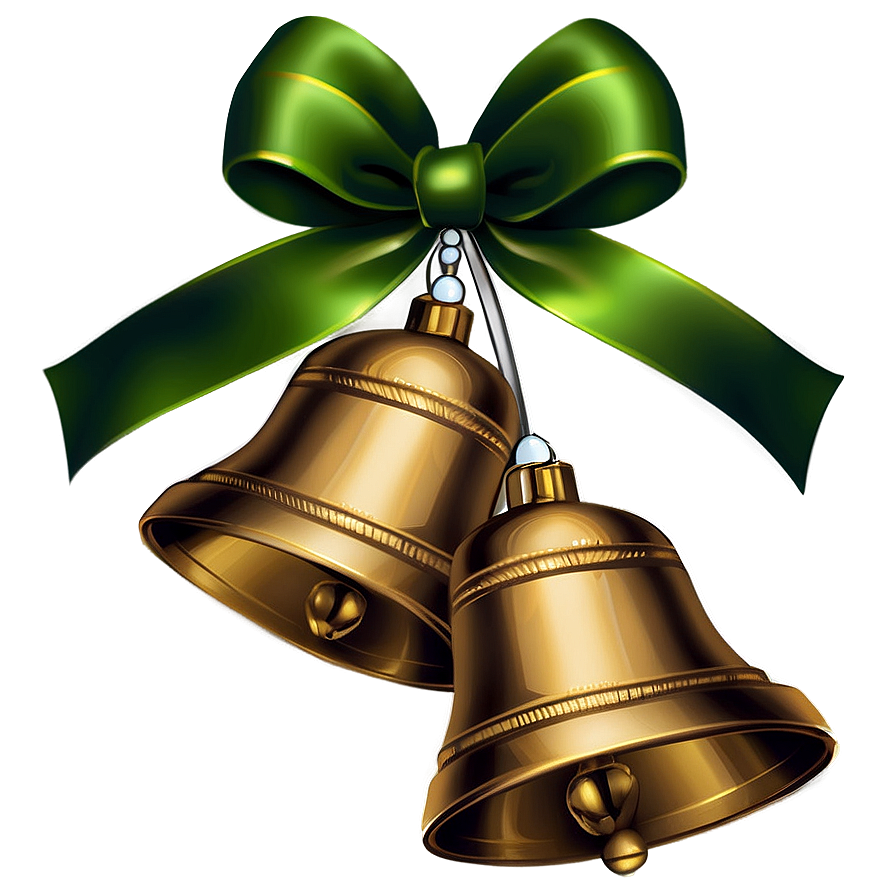 Green Christmas Bells Png 2