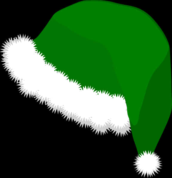 Green Christmas Hat Illustration