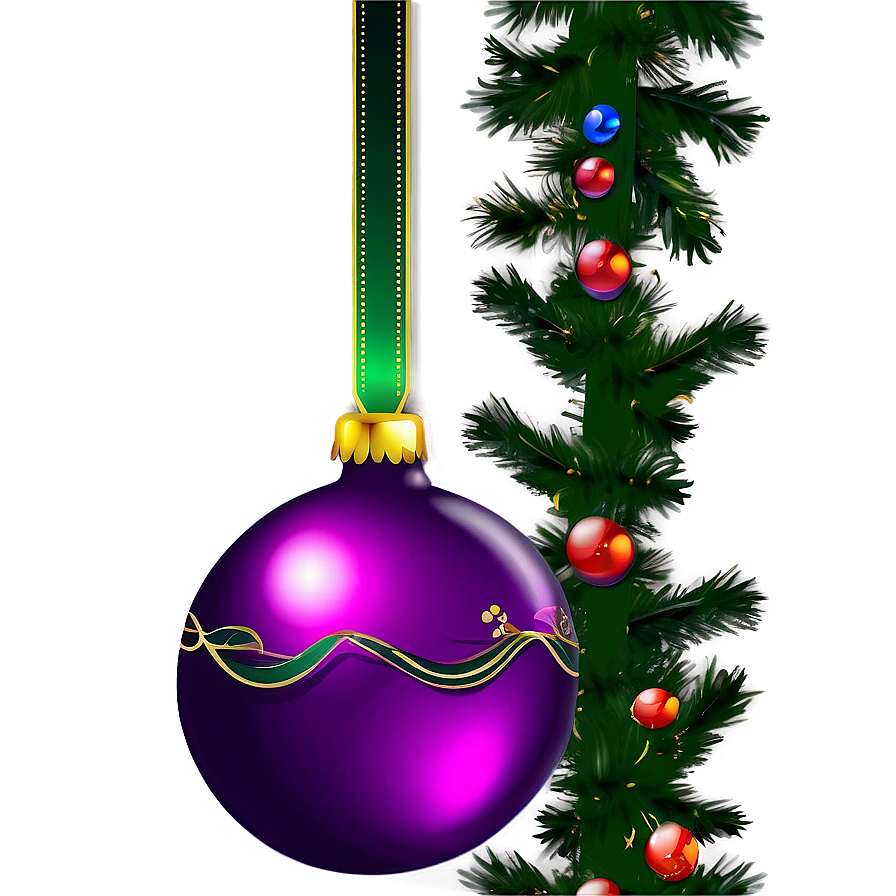 Green Christmas Ornaments Png Mwp34