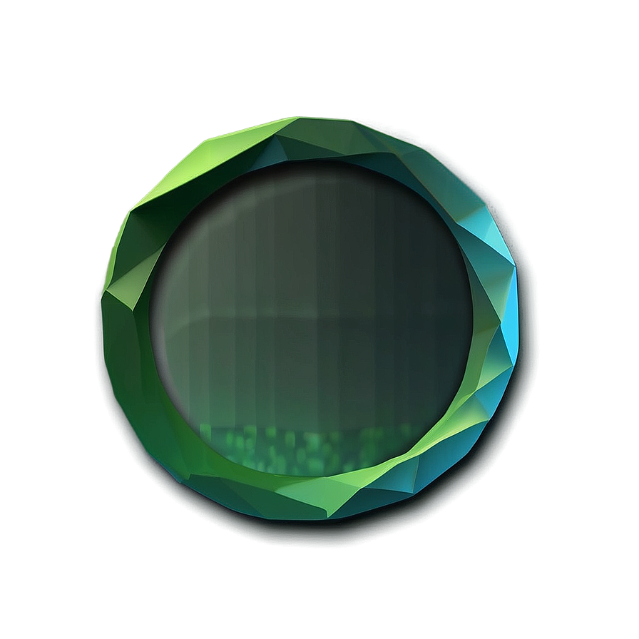 Green Circle In Low Poly Png Ave