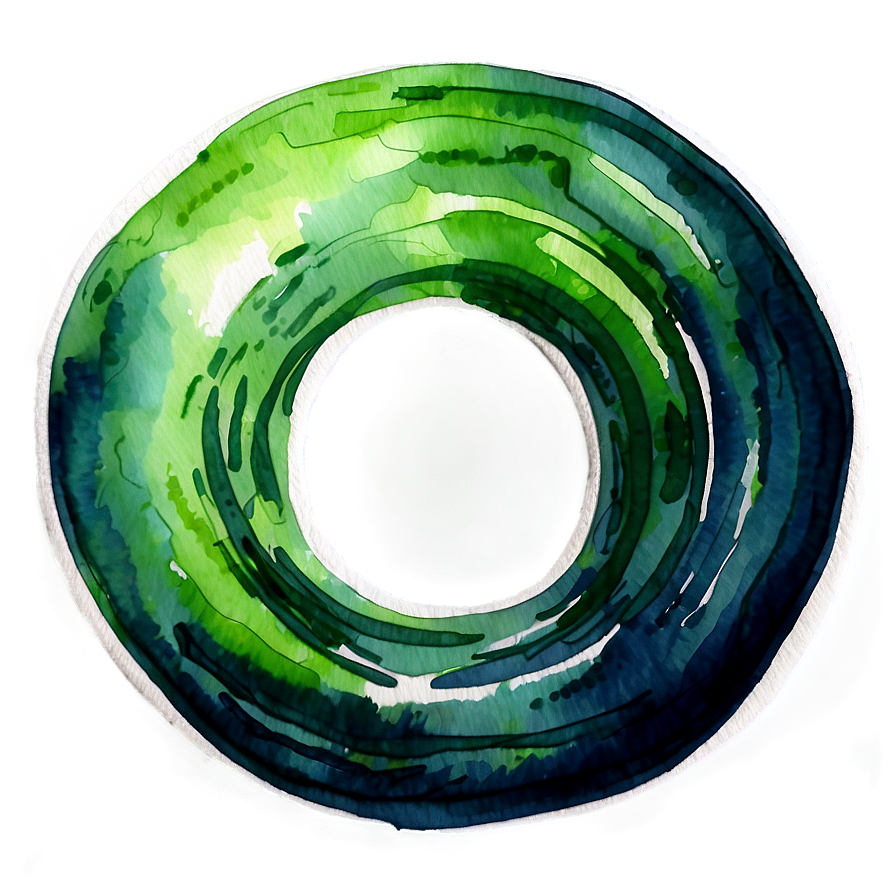 Green Circle In Watercolor Png Feb