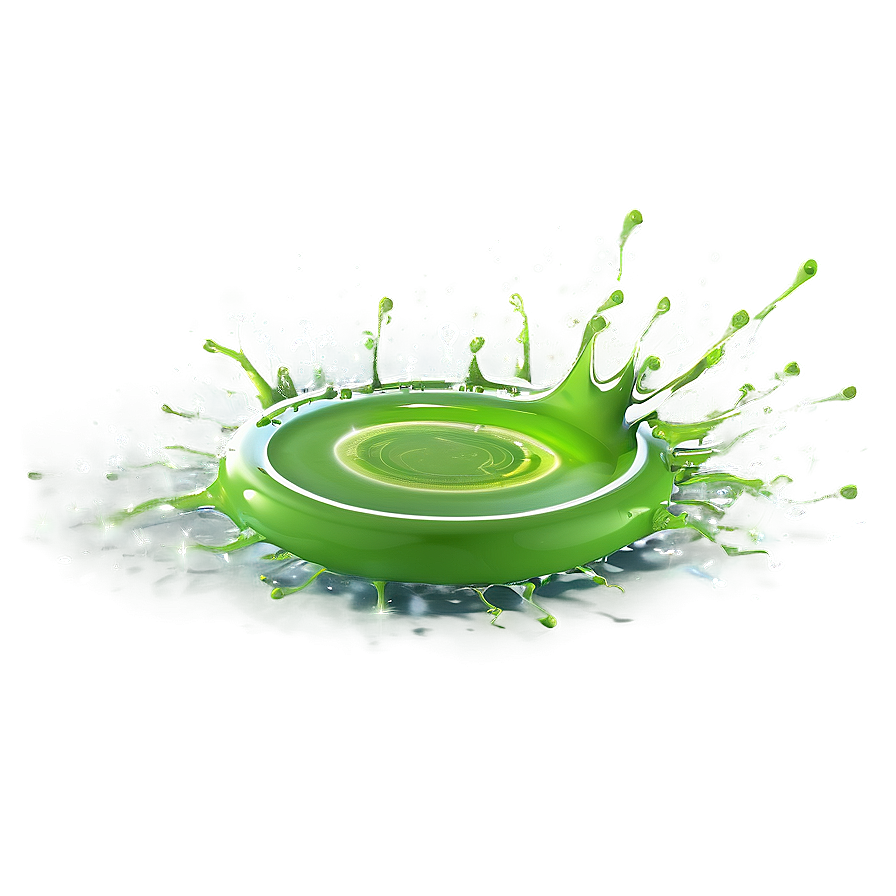 Green Circle Splash Design Png Efd18