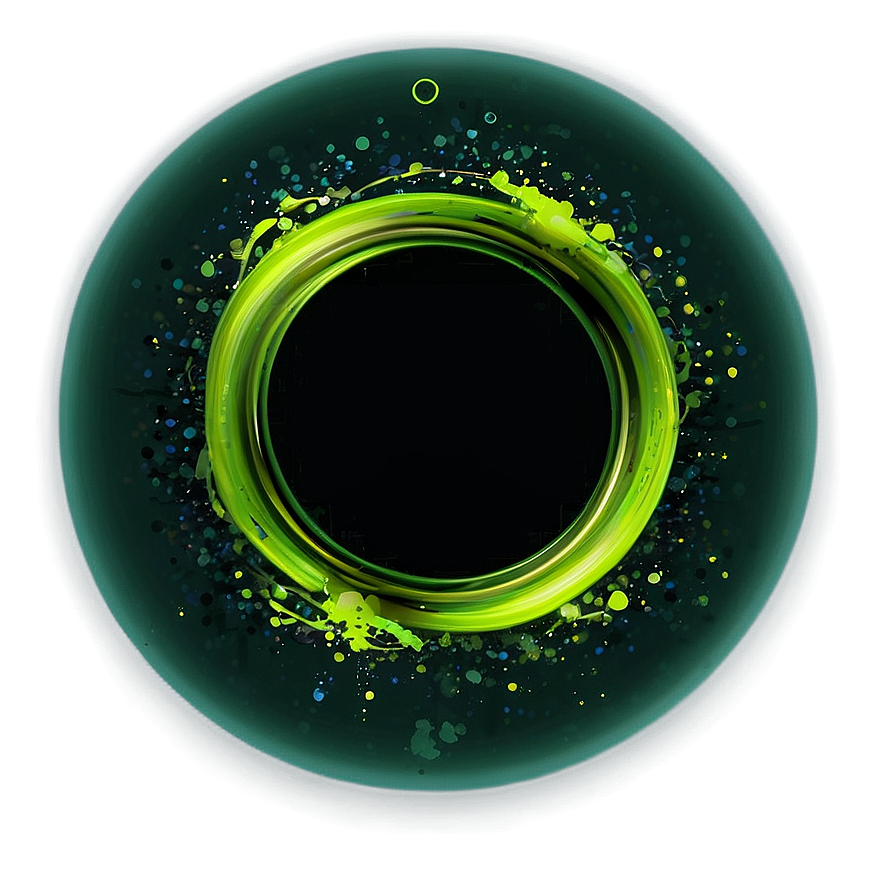 Green Circle Splash Design Png Nwa