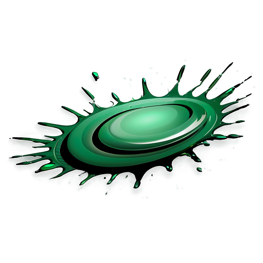 Green Circle Splash Design Png Vfo34