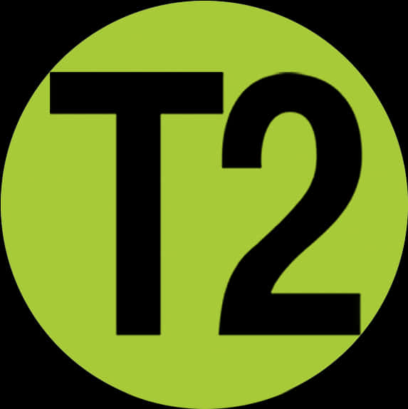 Green Circle T2 Logo PNG image with a transparent background, free high-resolution download