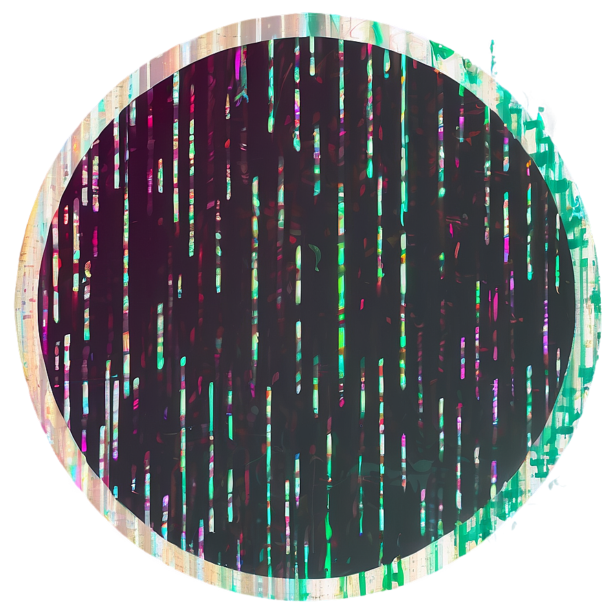 Green Circle With Glitch Effect Png Tfj